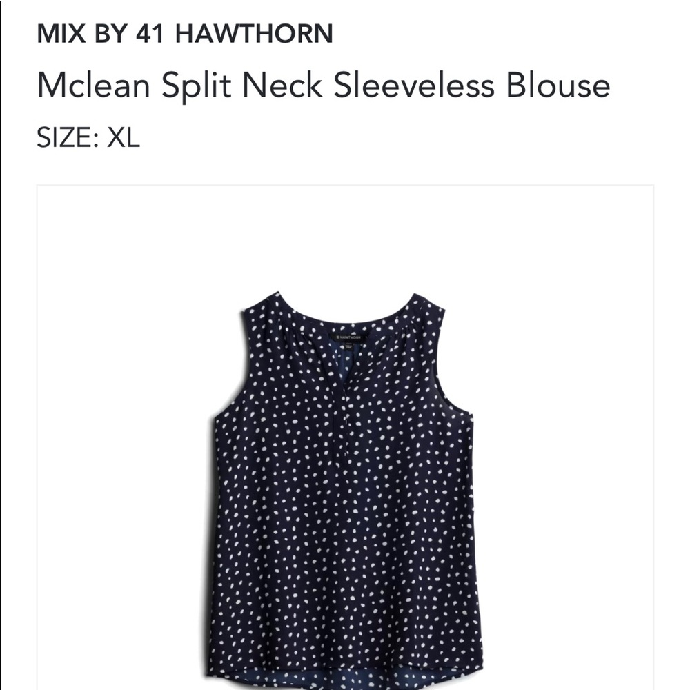 41 Hawthorn McLean Split Neck Blouse size XL